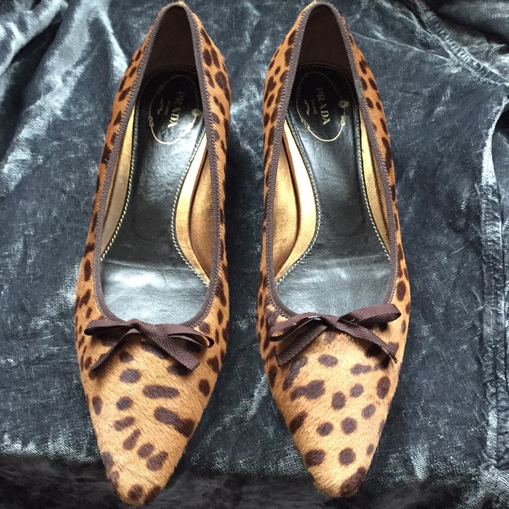 Prada Cheetah Pony Hair flats. Great condition.